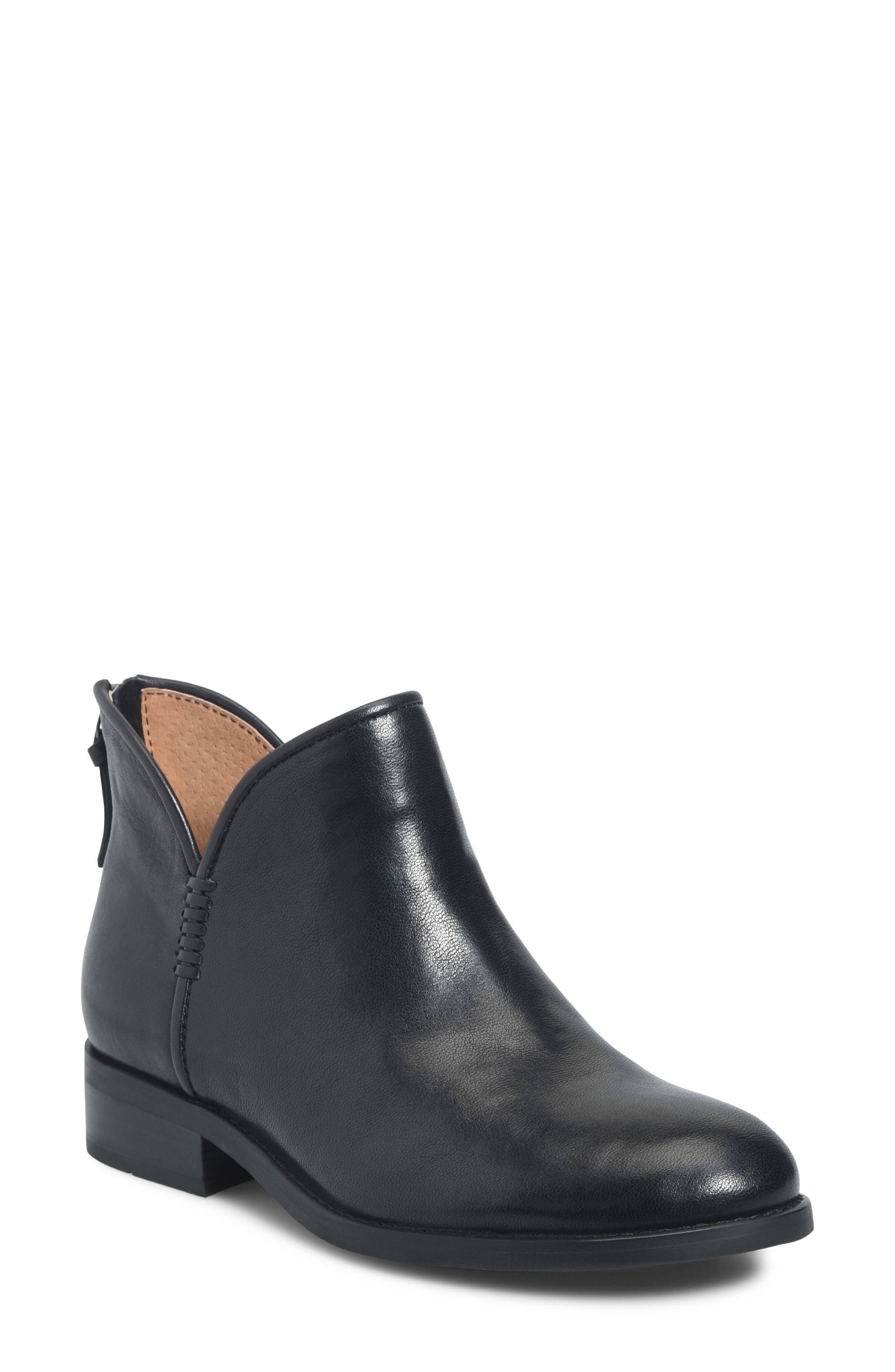Desi Leather Bootie, Main, color, BLACK