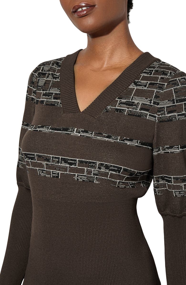 Ming Wang Jacquard Rib Sweater, Alternate, color,