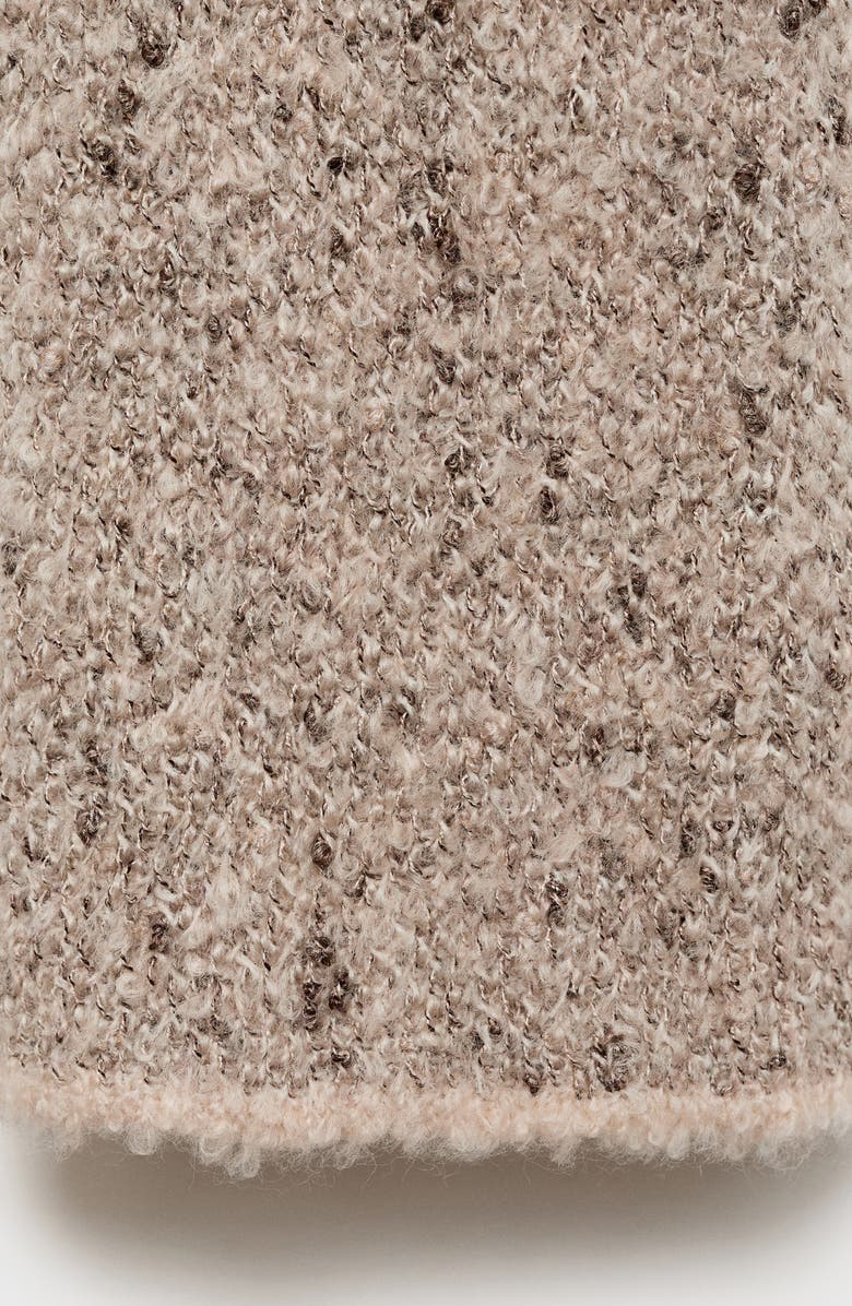 MANGO Perkins Donegal Mock Neck Sweater, Alternate, color, 