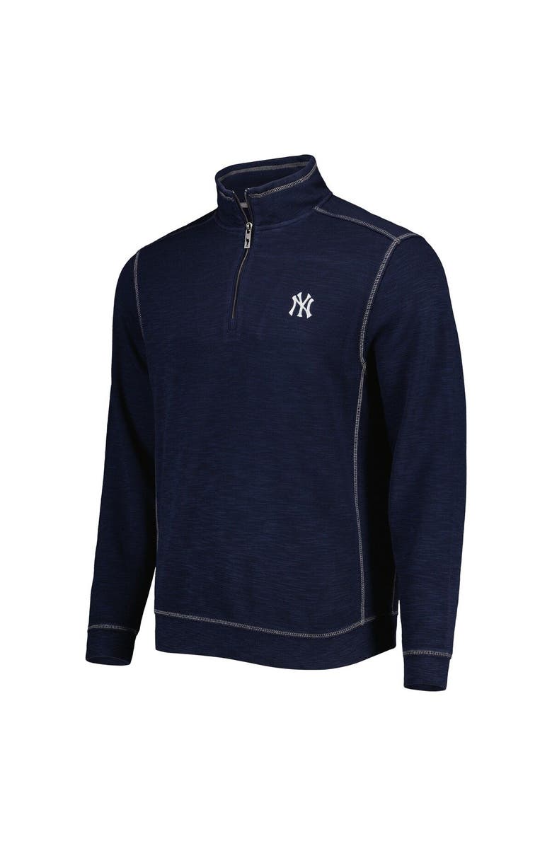 Tommy Bahama Men's Tommy Bahama Navy New York Yankees Tobago Bay Tri-Blend Half-Zip Jacket, Alternate, color,
