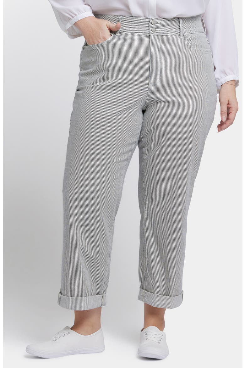 Bailey High Waist Crop Relaxed Straight Leg Jeans, Main, color, LUARCA STRIPE