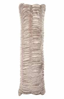KARL LAGERFELD Ruched Faux Fur Pillow