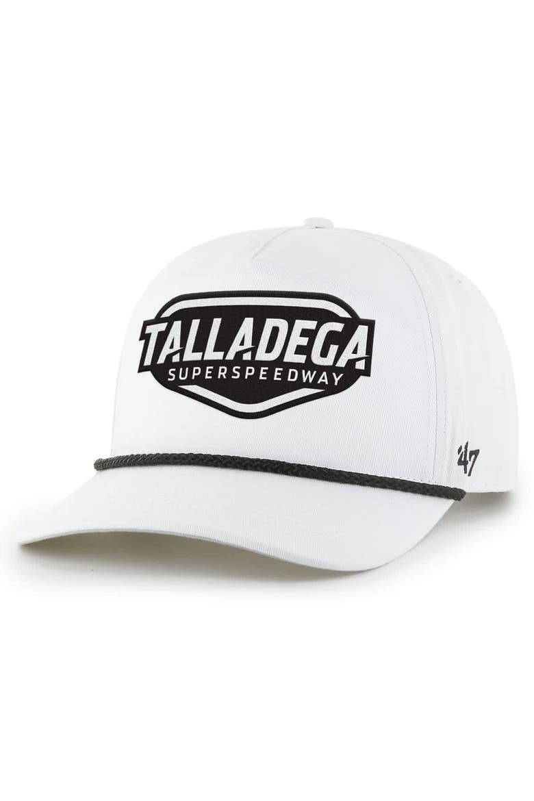 Men's '47 White Talladega Superspeedway Hitch Rope Adjustable Hat, Alternate, color, White