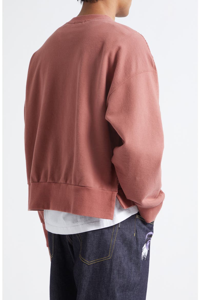 Graphic Cotton Sweatshirt, Alternate, color, PINK BROWN
