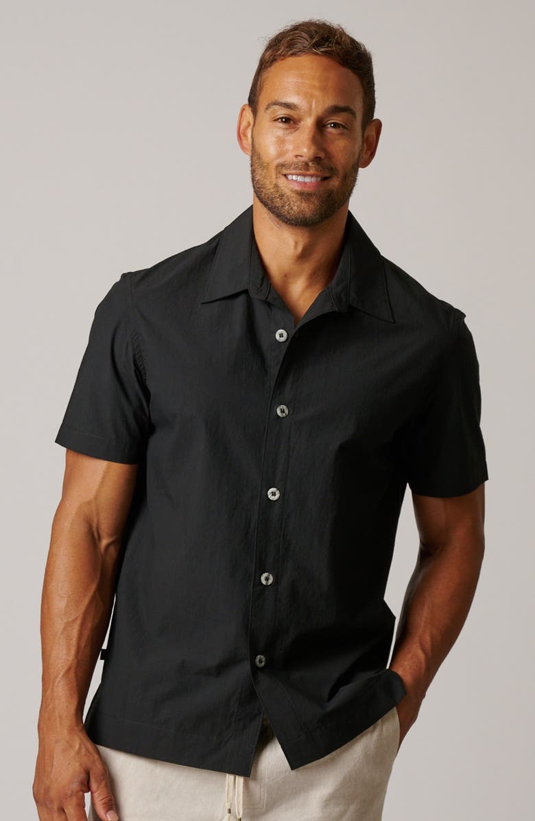 LEISURE LAB Short Sleeve Cotton Button Up, Alternate, color, 