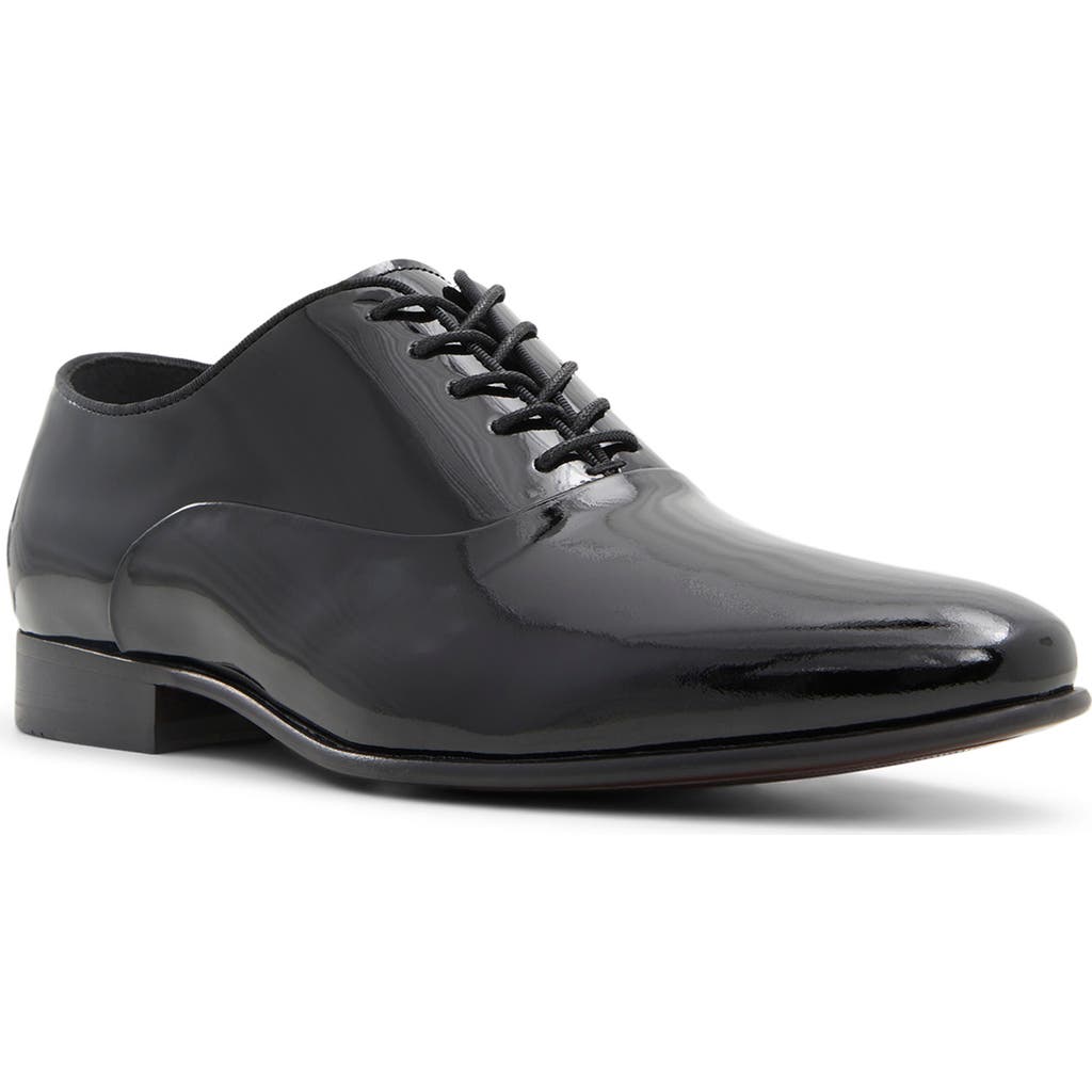 Brooks Brothers Pierce Patent Leather Oxford In Black