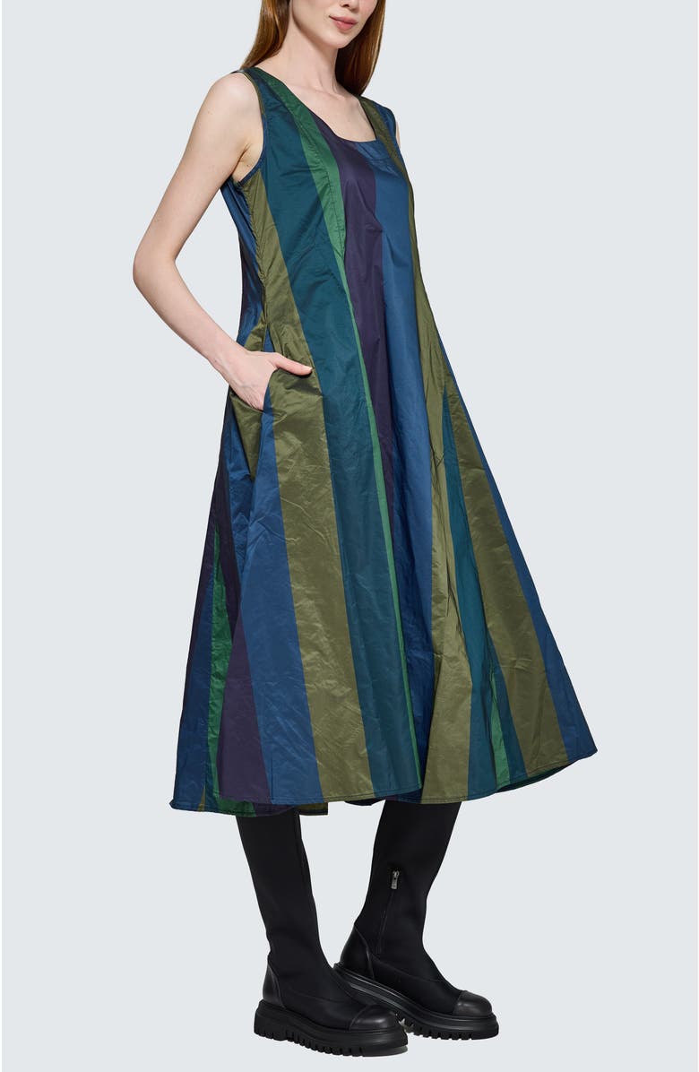 LUUKAA Ruby Pleated Dress, Alternate, color, Oasis Blue