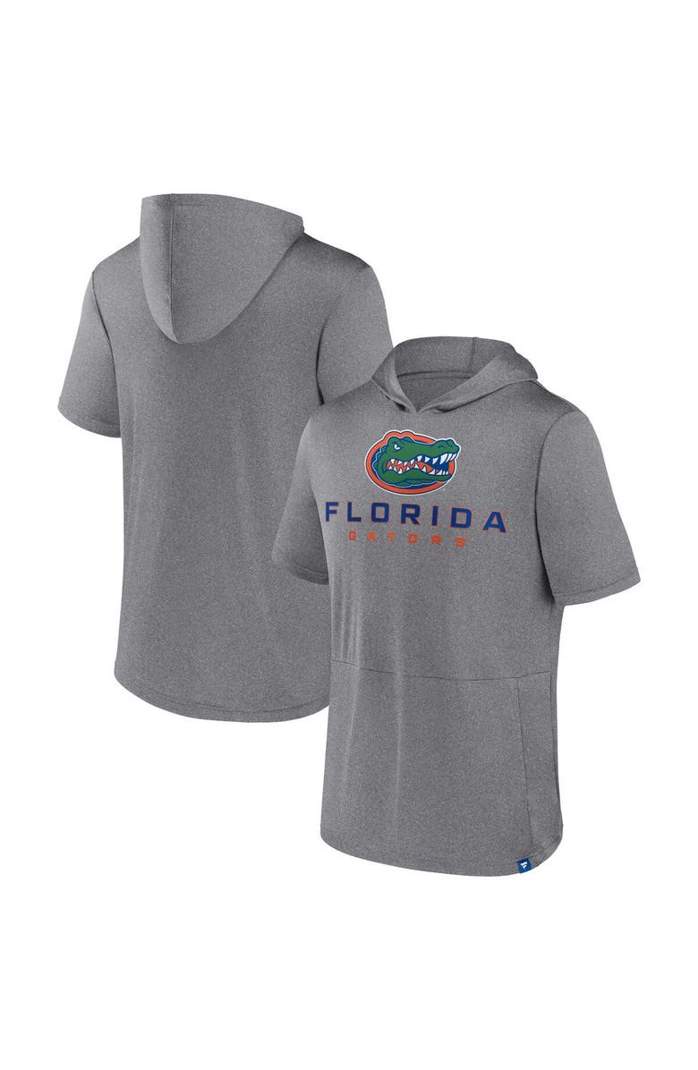 FANATICS Men's Fanatics Heather Gray Florida Gators Modern Stack Hoodie T-Shirt, Main, color, Heather Gray