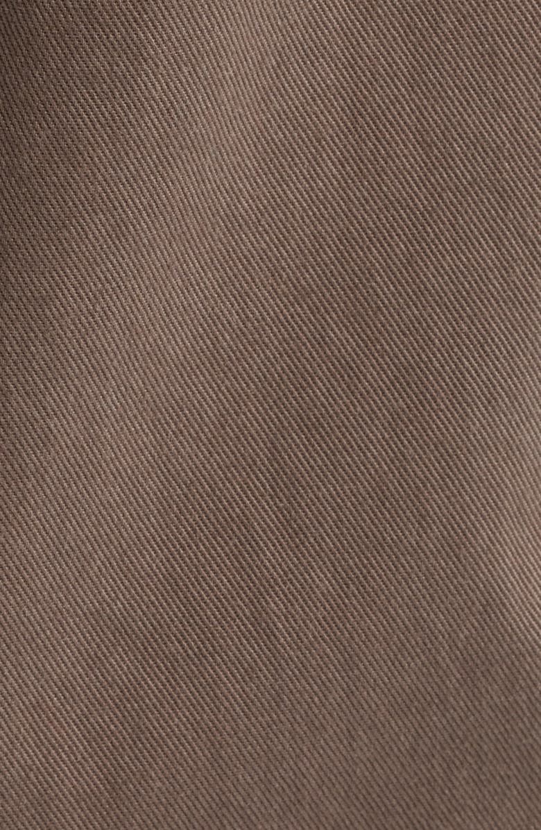 Canali Flat Front Stretch Cotton Blend Gabardine Chinos, Alternate, color, Brown