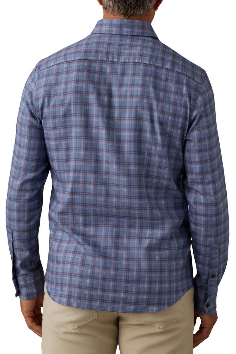 The Movement Stretch Cotton Blend Twill Button-Up Shirt, Alternate, color, RIVERSTONE PASS PLAID