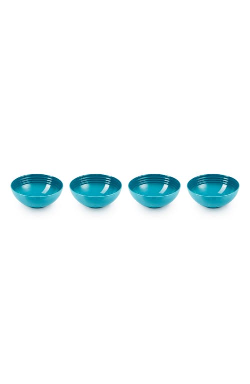 Le Creuset Vancouver Set Of 4 Soup Bowls In Caribbean