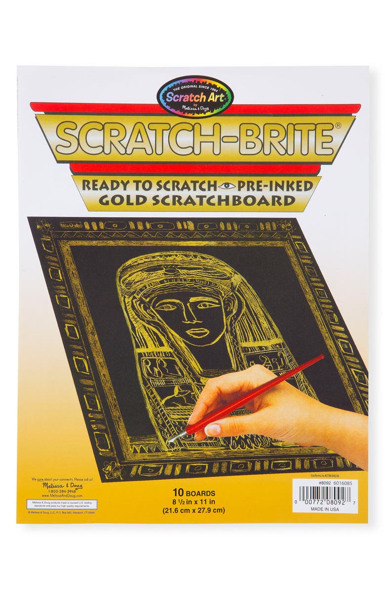 Melissa & Doug Golden Scratch Board, Alternate, color, 