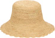 San Diego Hat Sand Dollar Hand Crocheted Bucket Hat with Scalloped Brim