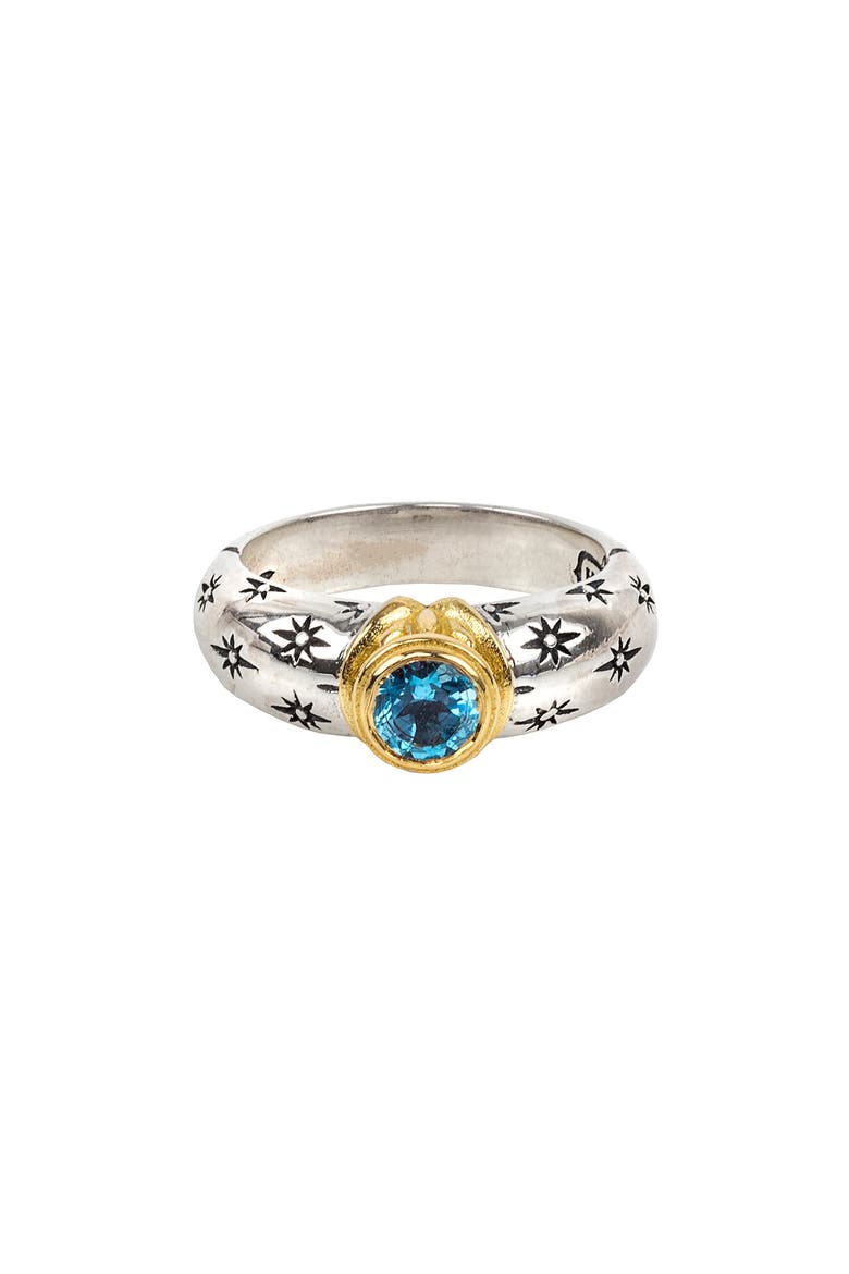 Blue Spinel Ring, Alternate, color, SILVER/ GOLD/ AQUAMARINE