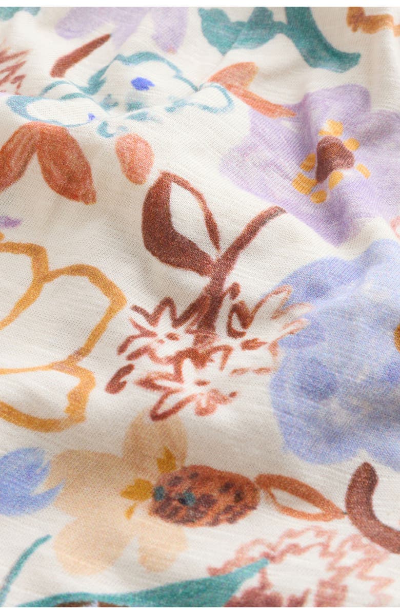 NEXT Floral Frill T-Shirt & Romper Set, Alternate, color, Purple