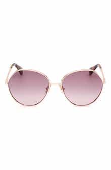 Max Mara Menton 57mm Round Sunglasses