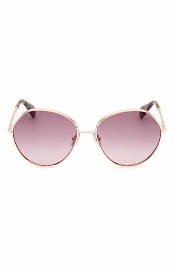 Max Mara Menton 57mm Round Sunglasses
