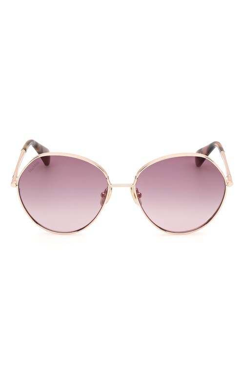 Max Mara Menton 57mm Round Sunglasses In Multi
