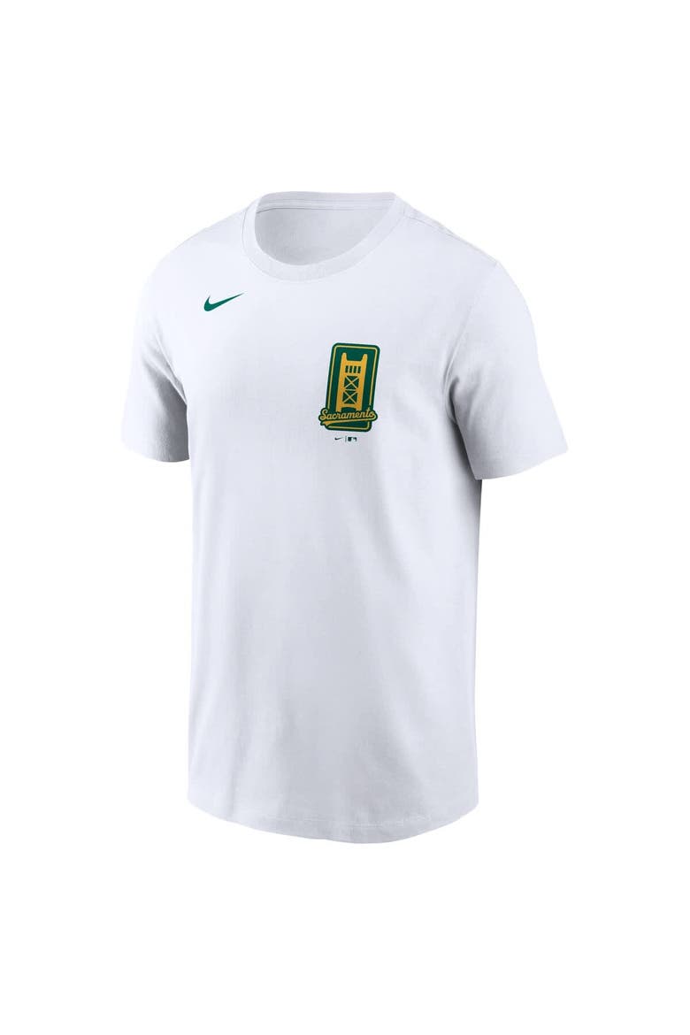 Men's Nike White Athletics New Logo T-Shirt, Alternate, color, White
