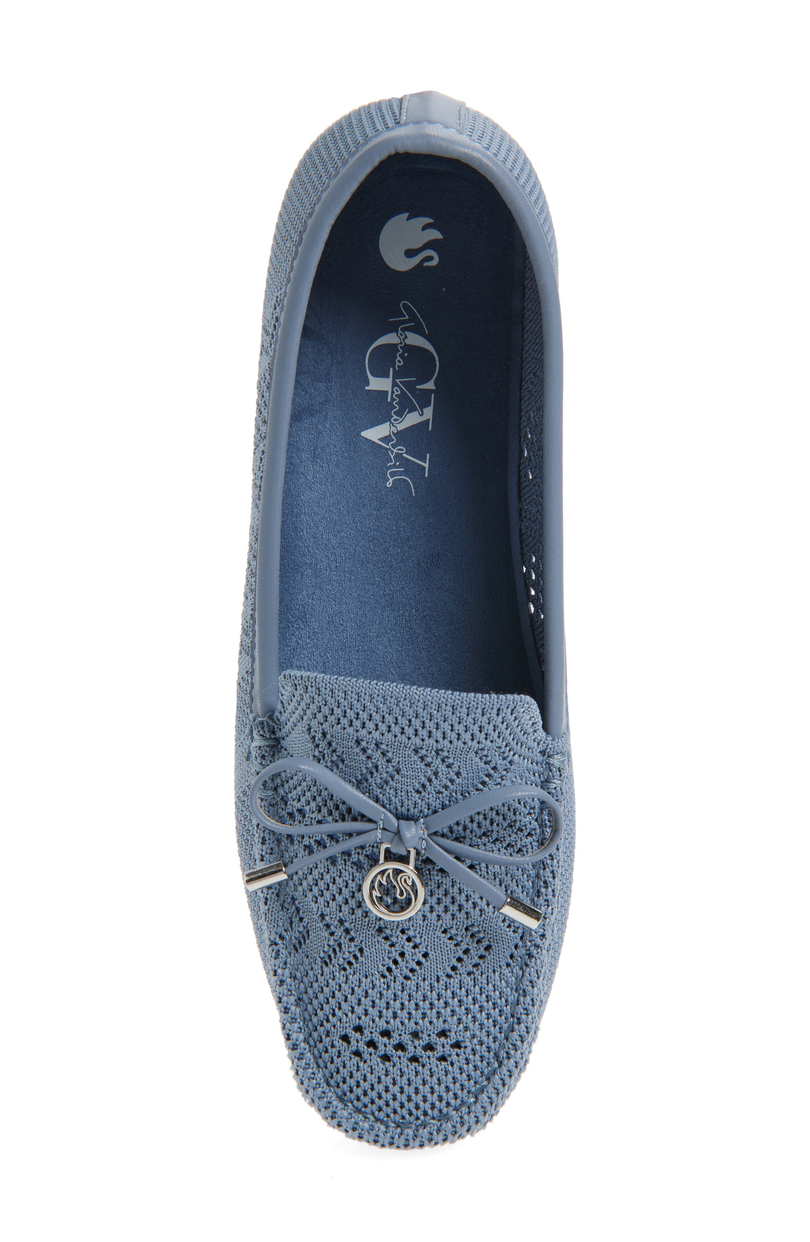 Open Knit Bow Loafer, Alternate, color, DENIM