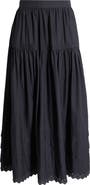 DÔEN Sebastiane Tiered Organic Cotton Poplin Maxi Skirt