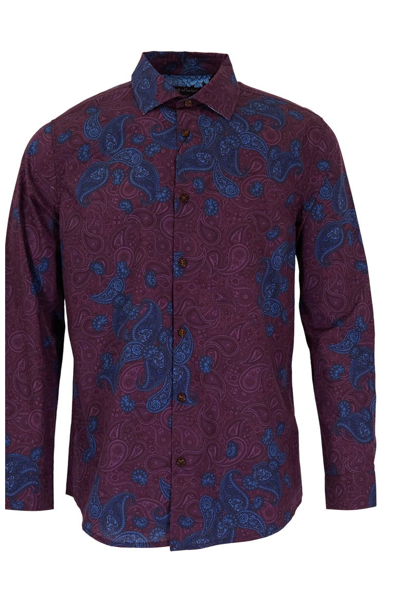Nigel Button-Up Shirt, Alternate, color, Montgat Paisley Plum