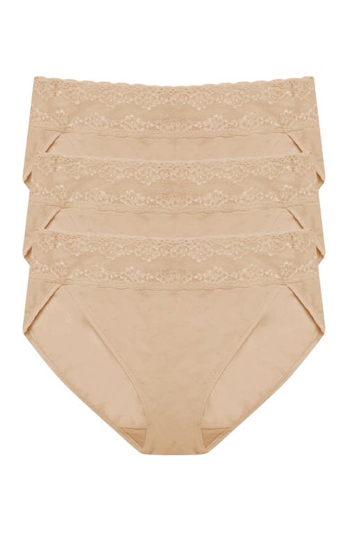 Natori Bliss Perfection One Size French Cut Brief 3-pack In Neutral