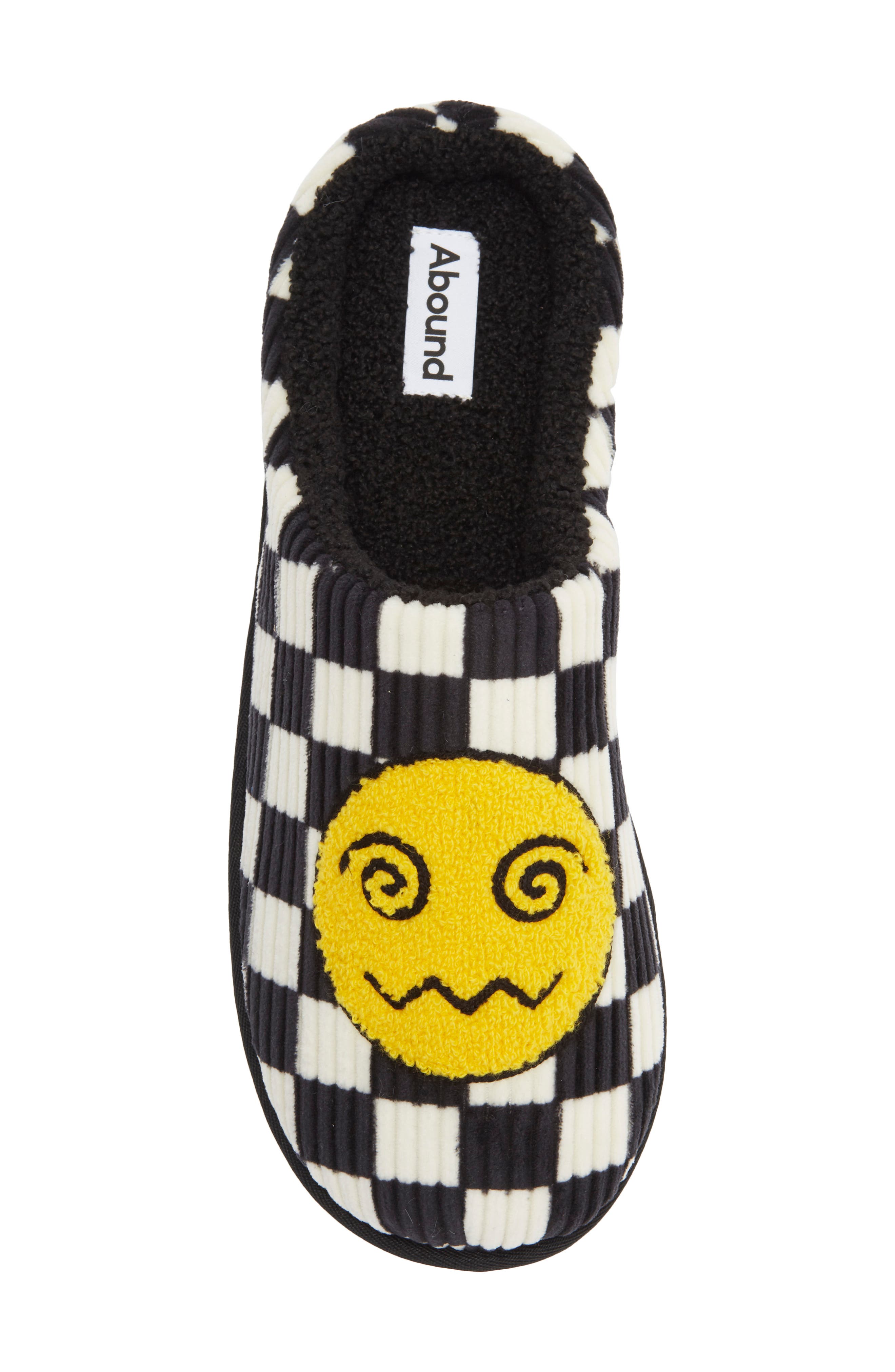 Quinn Slipper, Alternate, color, BLACK-WHITE DIZZY