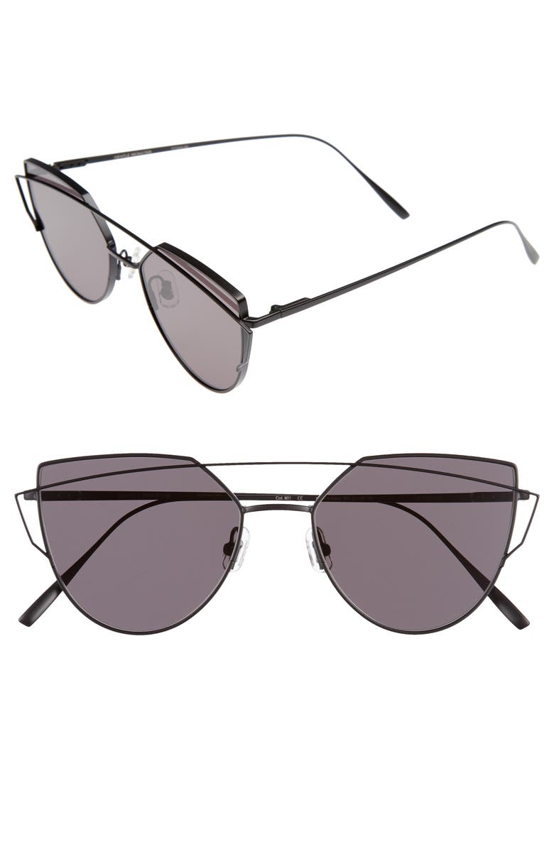 GENTLE MONSTER Love Punch 55mm Titanium Aviator Sunglasses, Main, color, 