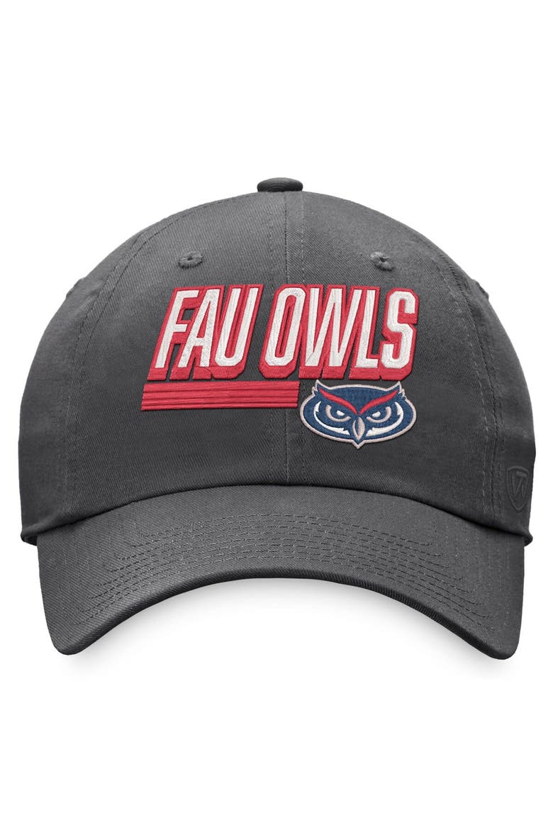 Men's Top of the World Charcoal Florida Atlantic Owls Slice Adjustable Hat, Alternate, color, Charcoal
