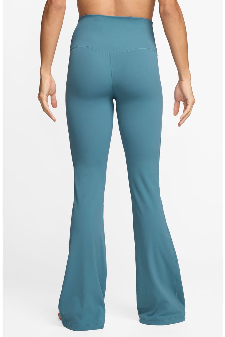 Zenvy High-Waisted Flared Leggings, Alternate, color, SMOKEY BLUE/ BLACK