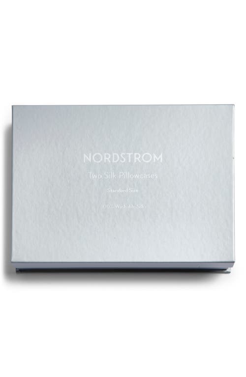 Nordstrom Set Of 2 Silk Pillowcases In Black