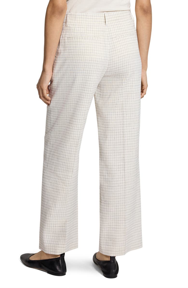 Theory St Classic Check Pants, Alternate, color, Natural Multi