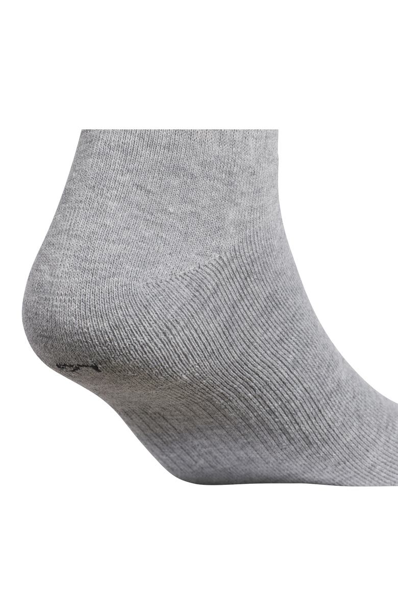 adidas Assorted 6-Pack Trefoil 2.0 Quarter Crew Socks, Alternate, color, Heather Grey/ Black/ White