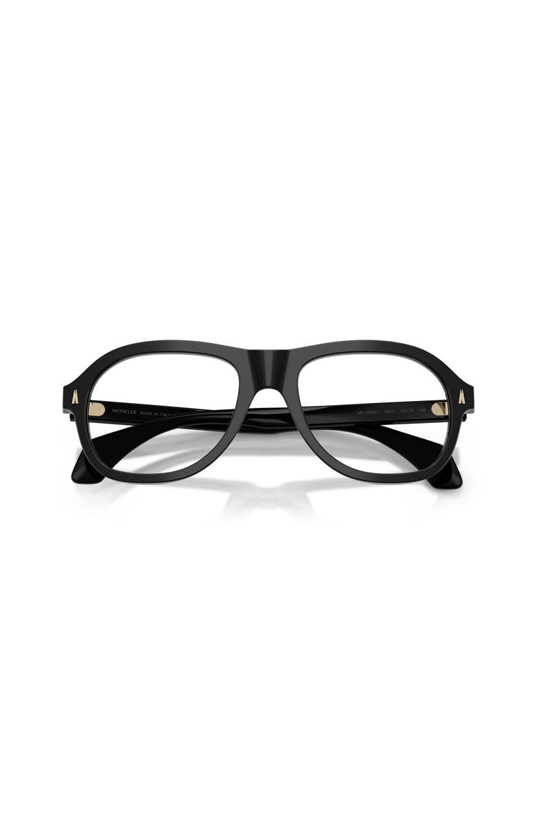 Moncler 55mm Rectangle optical glasses, Alternate, color, Black