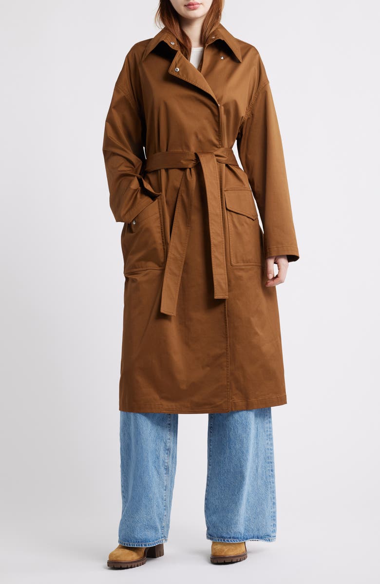rag & bone Rue Stretch Cotton Trench Coat, Main, color, Light Brown