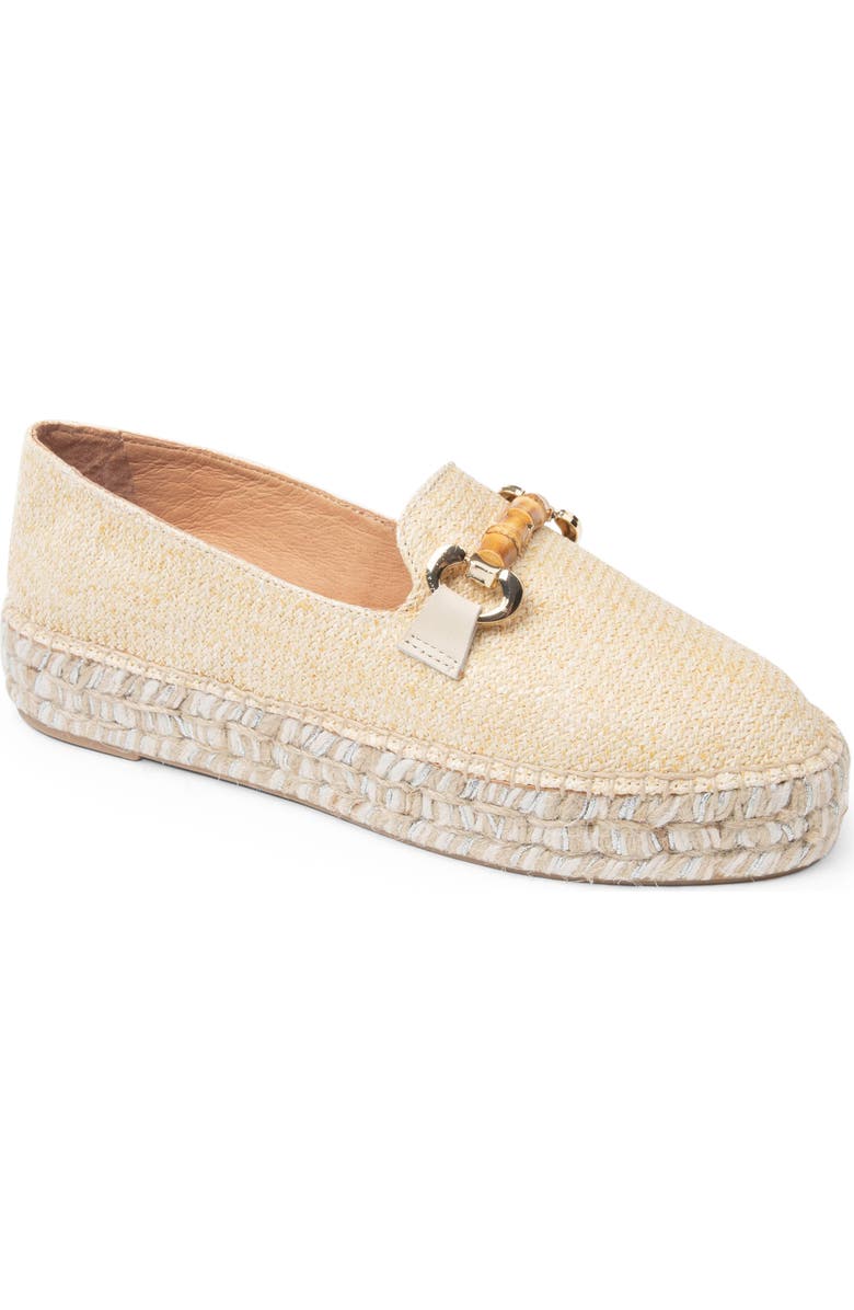 patricia green Avery Platform Loafer, Main, color, Beige Raffia
