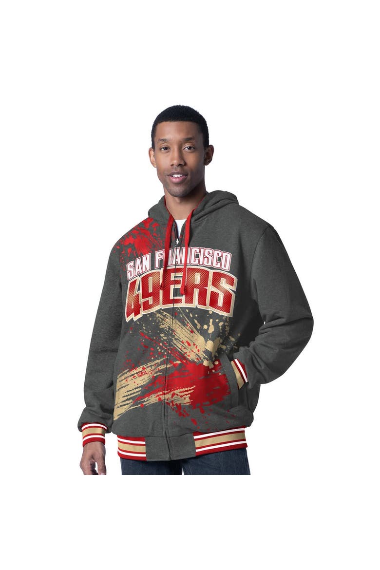 Men's G-III Sports by Carl Banks Scarlet/Charcoal San Francisco 49ers Dual Threat Reversable Full-Zip Hooded Jacket, Alternate, color, Scarlet