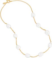 Dower & Hall White Baroque Pearl Chain Necklace