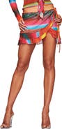 I.AM.GIA Mariska Stripe Ruffle Mesh Miniskirt