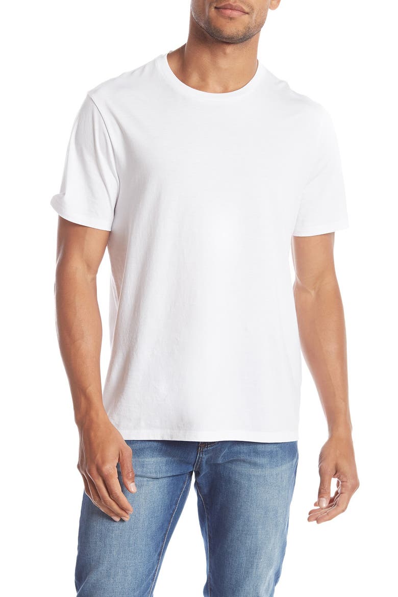 Pima Cotton Crewneck T-Shirt, Main, color, OPTIC WHITE