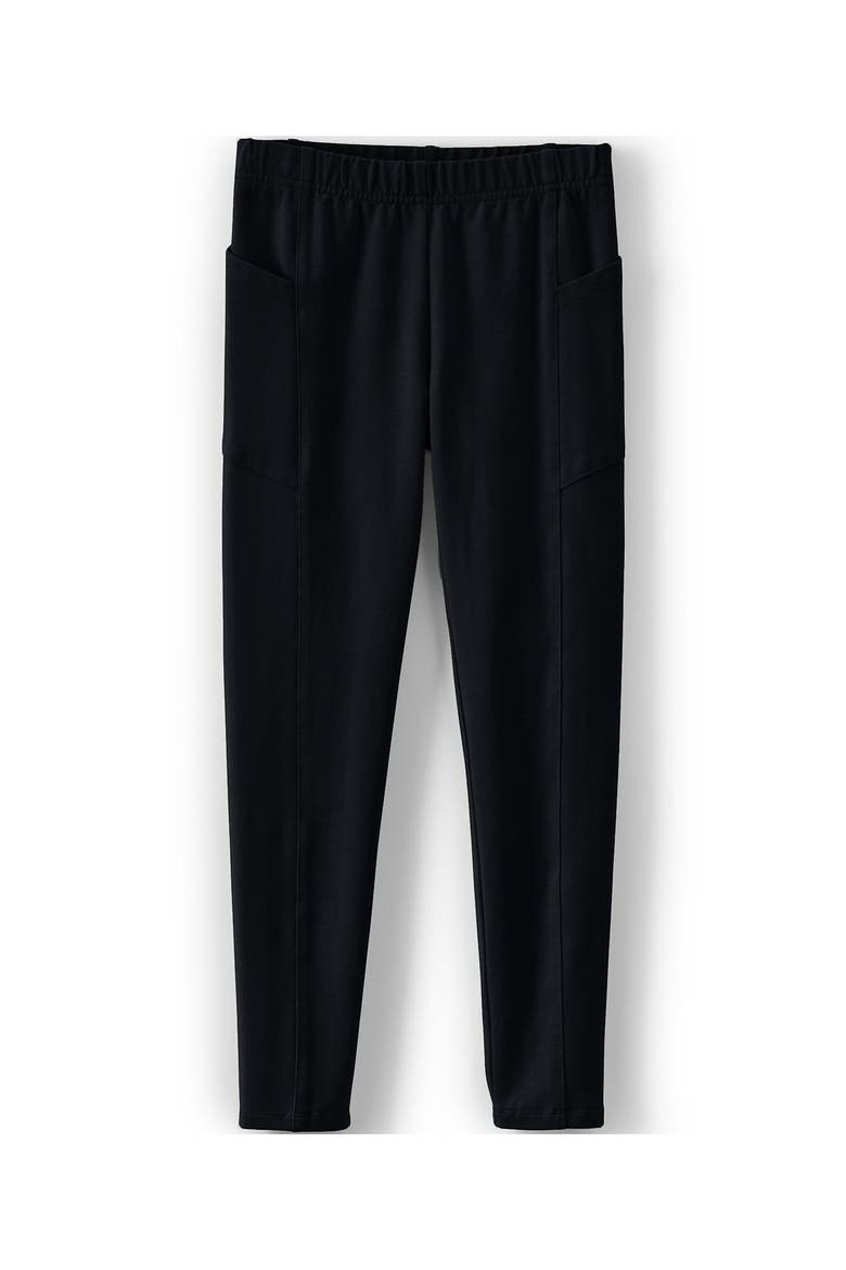 Girls Tough Cotton Ankle Legging with Pockets, Main, color, Black
