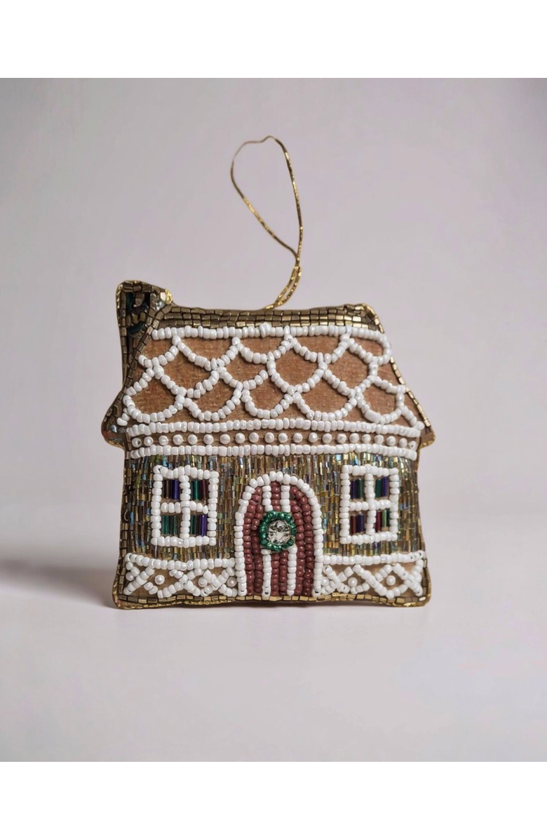 Pillowpia Gingerbread Cabin Ornament Set, Alternate, color, Gingerbread