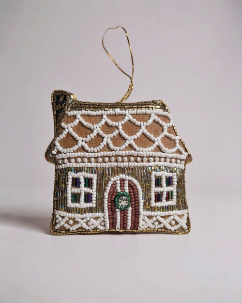 Pillowpia Gingerbread Cabin Ornament Set In Multi