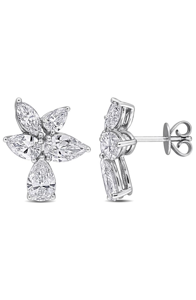 Julianna B. 1ct. t.w. Lab-Grown Diamond Cluster Drop Earrings 14k, Main, color,