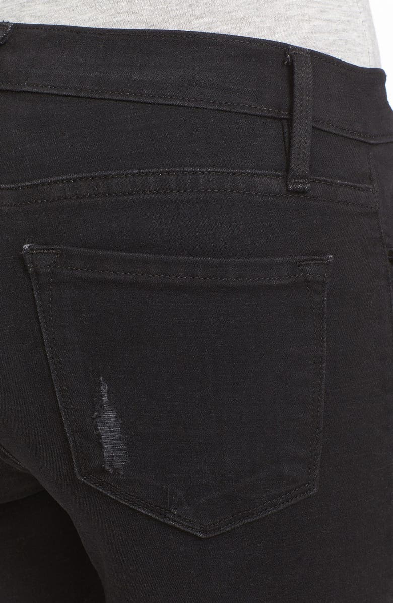 FRAME Staggered Hem Ankle Zip Skinny Jeans, Alternate, color, 