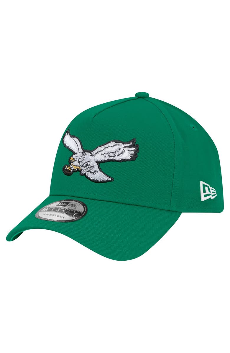 New Era Men's New Era Kelly Green Philadelphia Eagles Super Bowl LIX Champions Historic Side Patch 9FORTY A-Frame Adjustable Hat, Alternate, color,