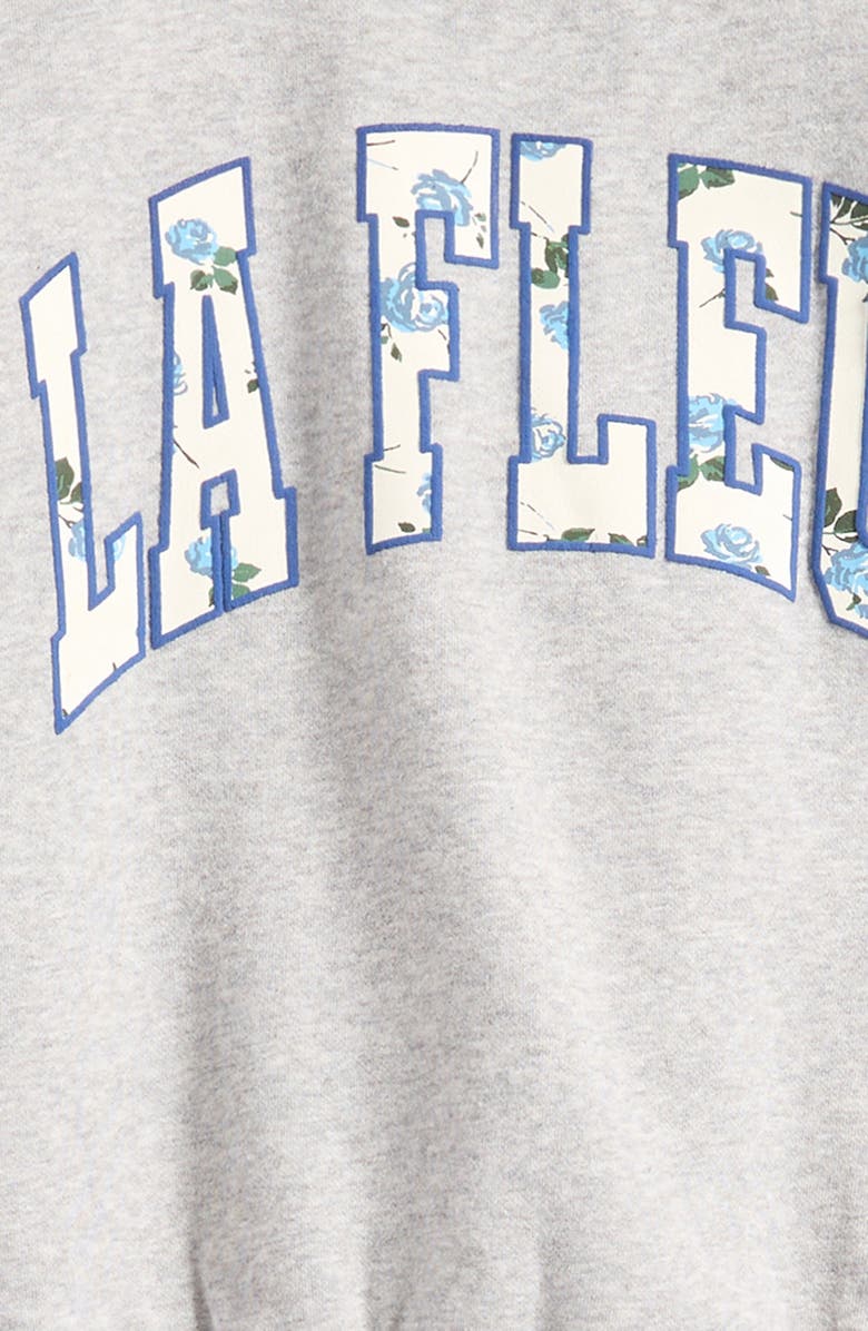 NEXT Kids' Ditsy Sweatshirt & Floral Flare Leggings Set, Alternate, color, Grey