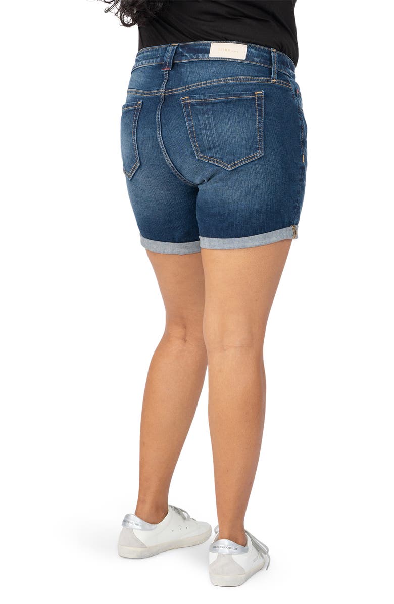 SLINK Jeans High Waist Roll Cuff Denim Shorts, Alternate, color, 
