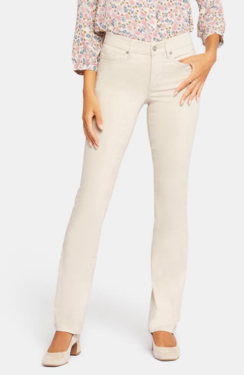 Marilyn Waist Match Straight Leg Jeans (Feather) (Petite)